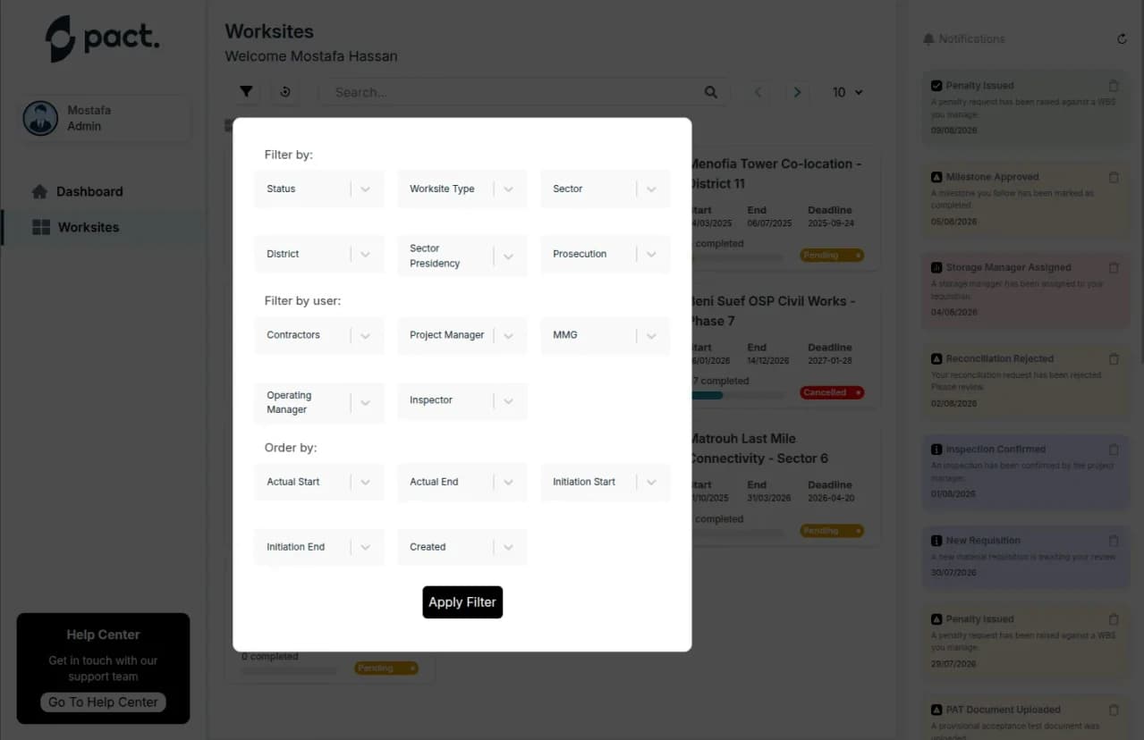 منصة إدارة مشاريع الهندسة screenshot 2