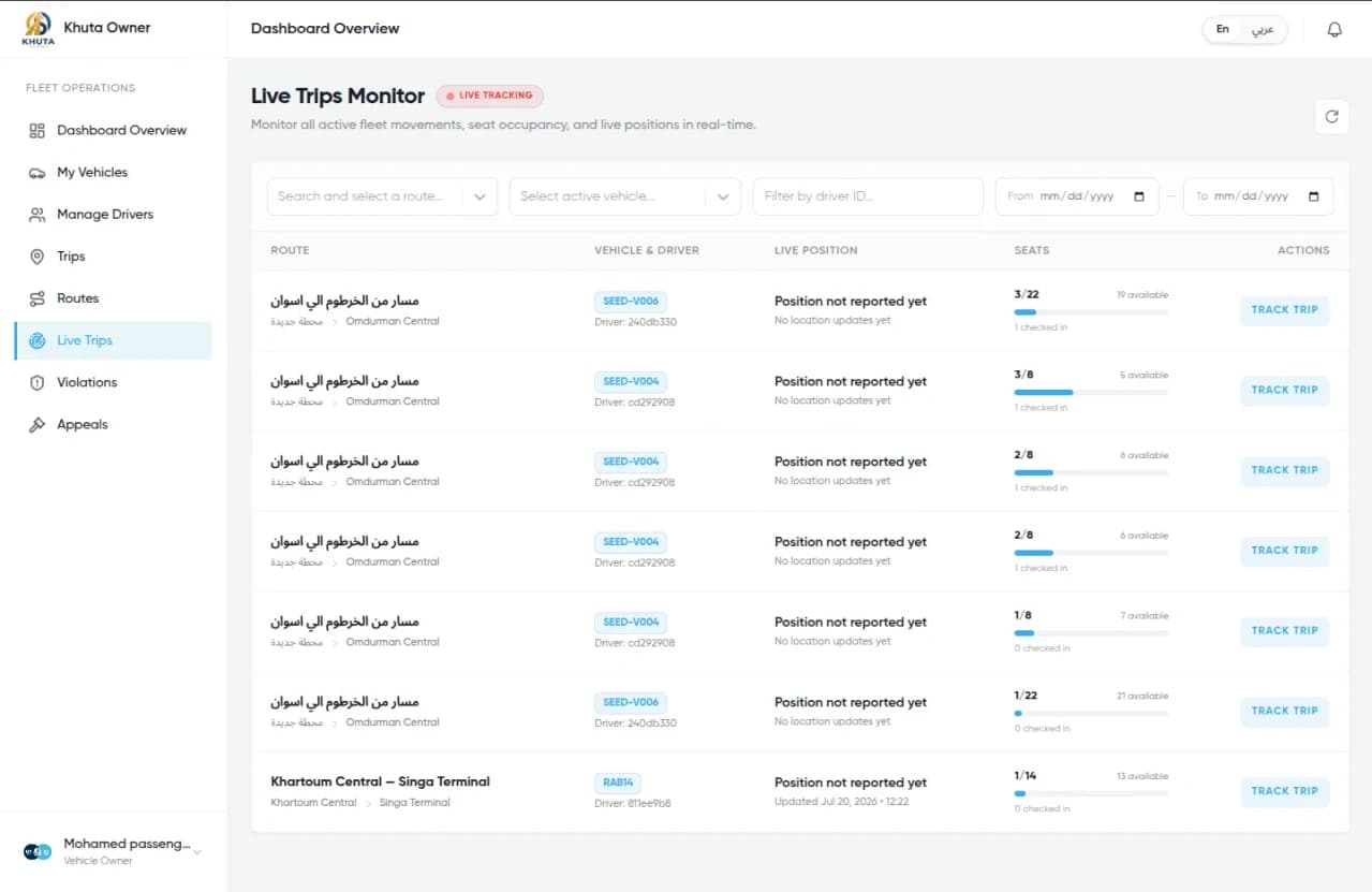 خطي: لوحة تحكم الملّاك screenshot 6