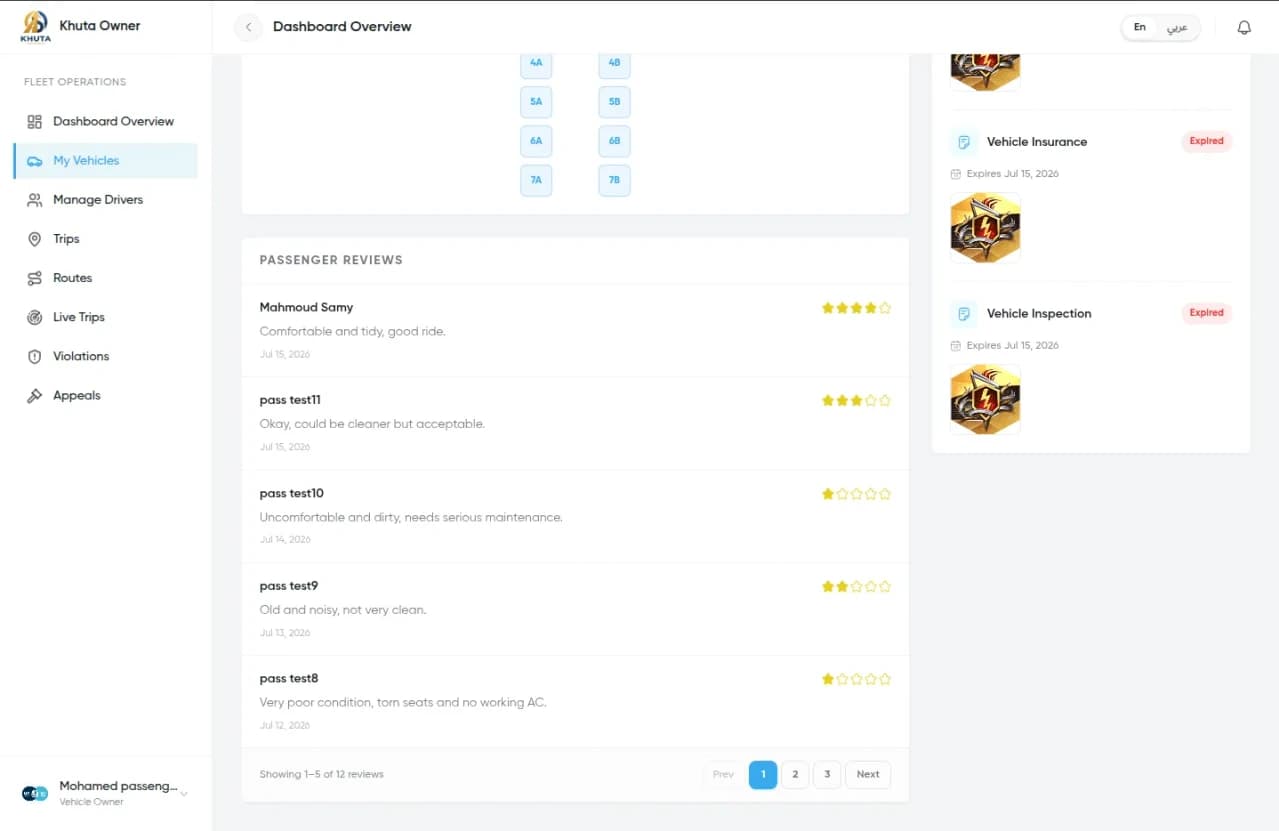 خطي: لوحة تحكم الملّاك screenshot 30